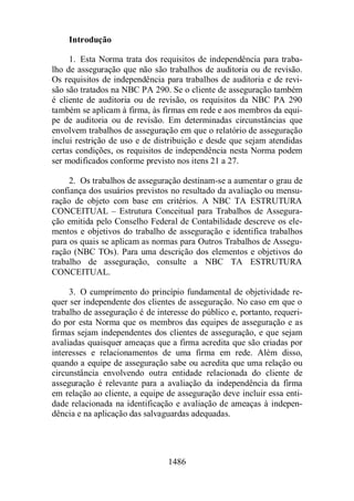 Normas Auditorias Perícia Contábil.