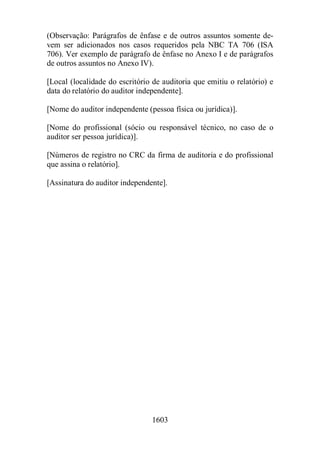 Normas Auditorias Perícia Contábil.
