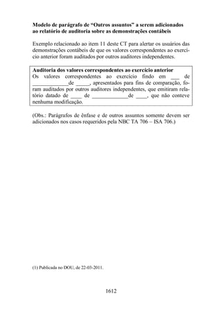 Normas Auditorias Perícia Contábil.