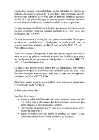 Normas Auditorias Perícia Contábil.