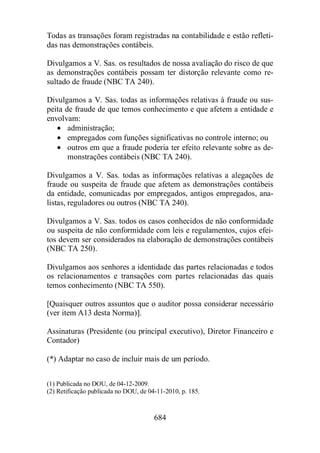 Normas Auditorias Perícia Contábil.