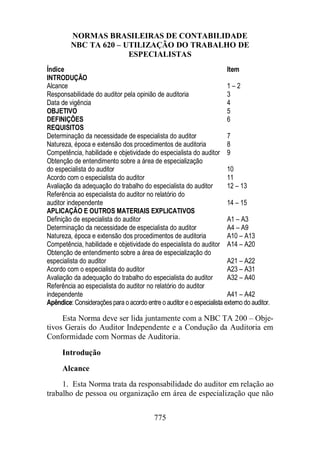 Normas Auditorias Perícia Contábil.