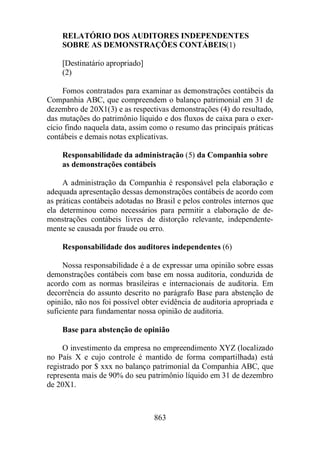 Normas Auditorias Perícia Contábil.