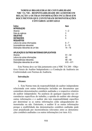 Normas Auditorias Perícia Contábil.