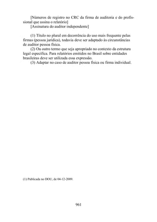 Normas Auditorias Perícia Contábil.