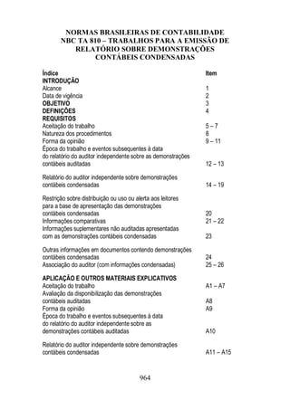 Normas Auditorias Perícia Contábil.
