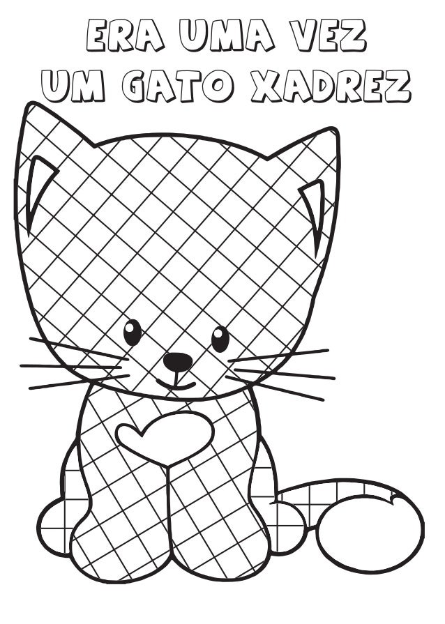 Desenho Do Gato Xadrez Para Colorir->desenho do gato xadrez para
