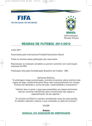 Calaméo - Regras Oficiais de Futebol CBF/FIFA