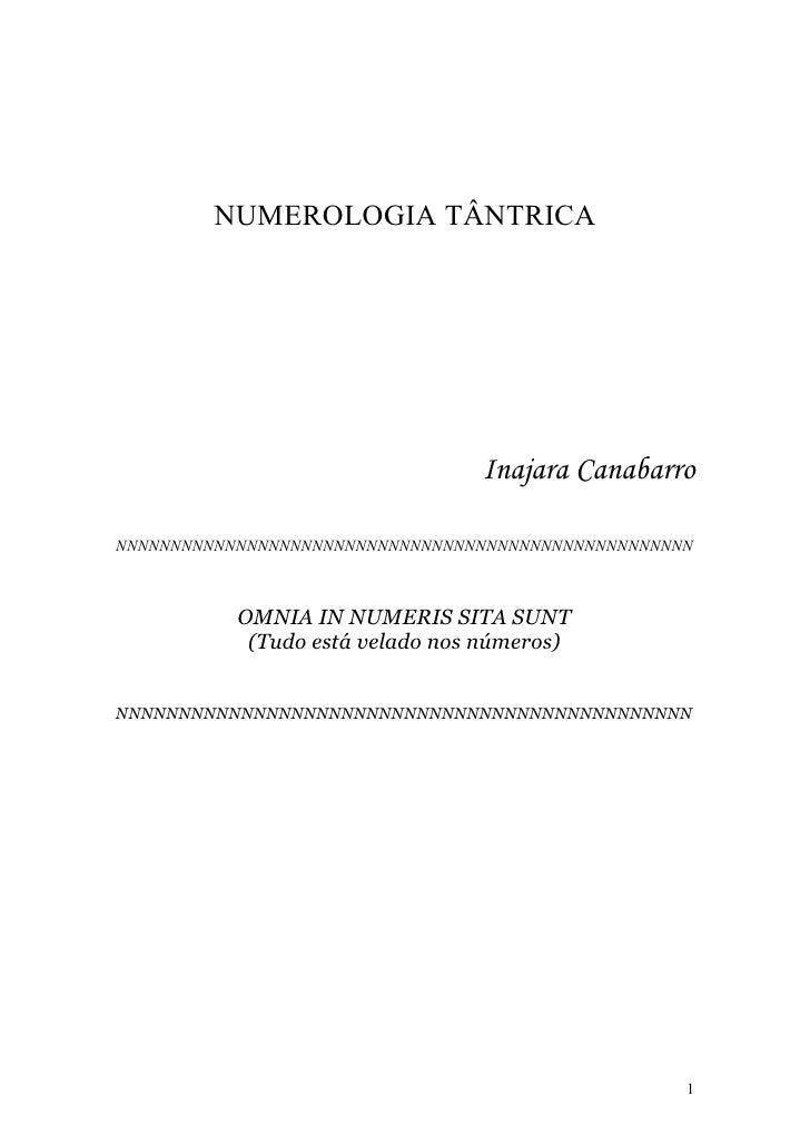 NUMEROLOGIA TÂNTRICA NUMEROLOGIA TÂNTRICA