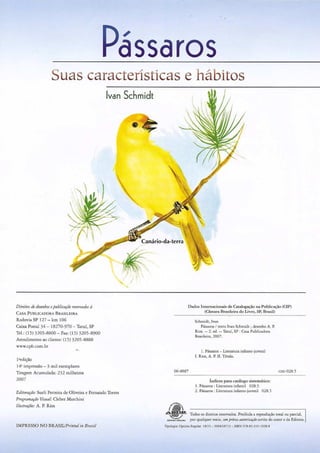 Livro sobre pássaros