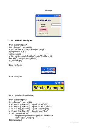 Python Interface Gráfica Tkinter | PDF