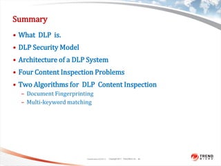 Practical Dlp DLP Systems: Models, Architecture and Algorithms | PDF
