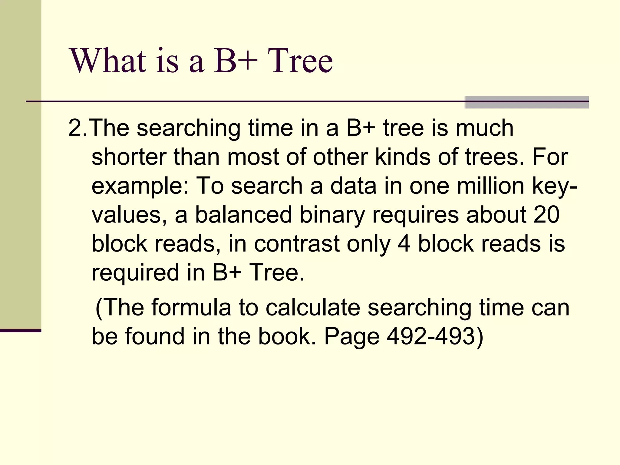 b+ tree | PPT