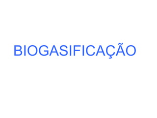 BIOGASIFICAÇÃO 