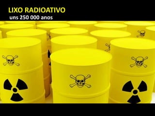 LIXO RADIOATIVO
uns 250 000 anos