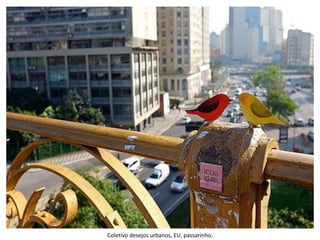 Coletivo desejos urbanos, EU, passarinho.
 