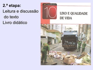 2.ª etapa:  Leitura e discussão do texto Livro didático 
