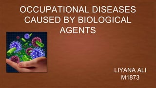 OCCUPATIONAL DISEASES
CAUSED BY BIOLOGICAL
AGENTS
LIYANA ALI
M1873
 