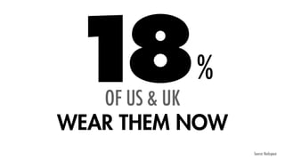 OF US & UK
WEAR THEM NOW
Source: Rackspace
18%
 