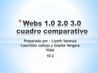 Preparado por : Lizeth Vanessa
Castrillón vallejo y Giselle Vergara
Vidal
10-2
*
 