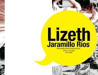 LizethJaramillo Ríosfemmedessinateur@gmail.com
04455 1370 5582
6378 5996
 