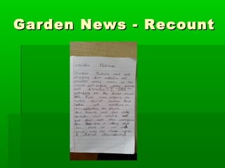 Garden News - RecountGarden News - Recount
 