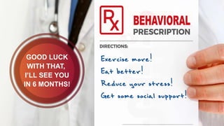 GOOD LUCK
WITH THAT,
I’LL SEE YOU
IN 6 MONTHS!
 