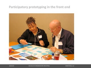 Participatory prototyping in the front end




18/10/10                                                   ESCUELA DE ORGANIZACIÓN INDUSTRIAL                                                       MAKETOOLS, LLC
 
