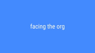 facing the org
 