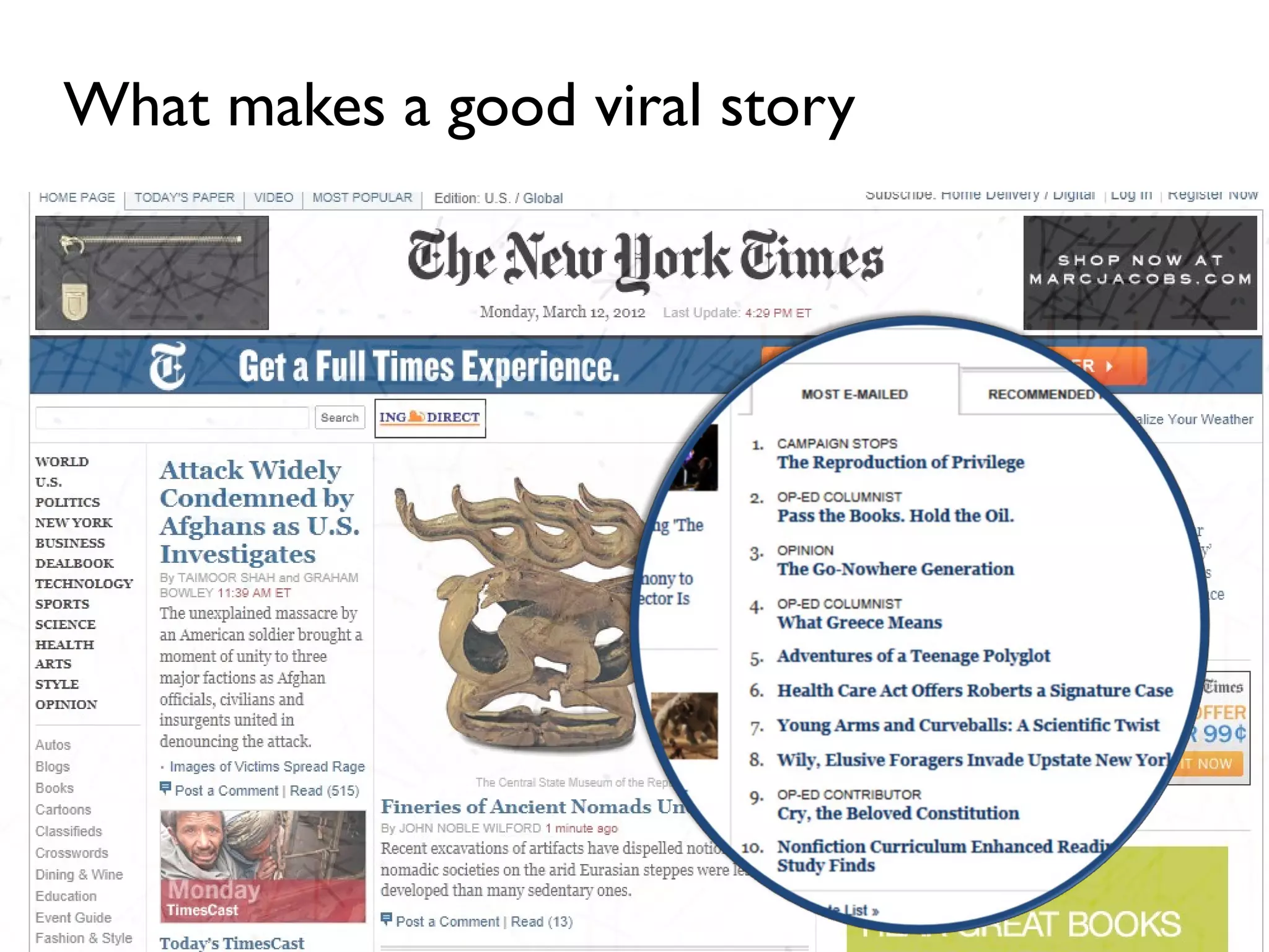 What makes a good viral story?

 