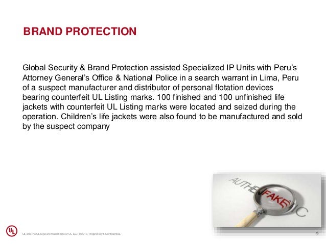 5 BRAND PROTECTION 5UL And The UL Logo 5 BRAND PROTECTION 5UL And The UL Logo