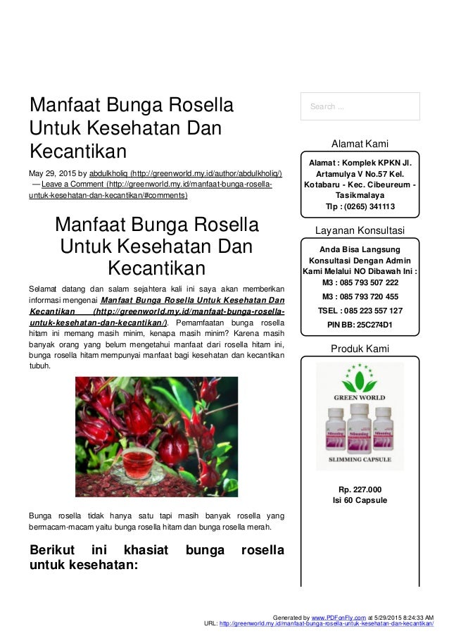  manfaat  bunga  rosella untuk  kesehatan dan kecantikan 