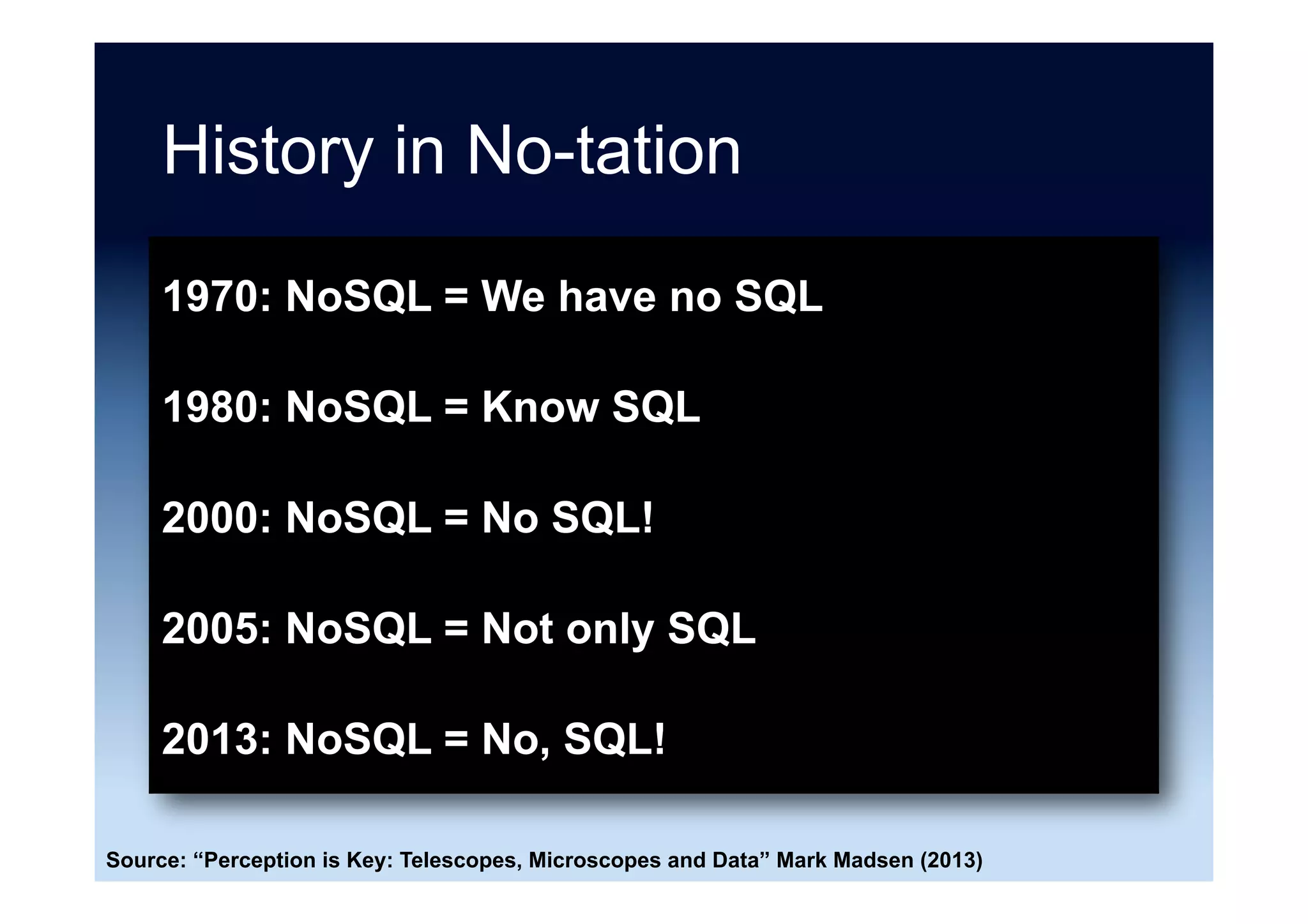 NoSQL The Movie!
Sequel
 