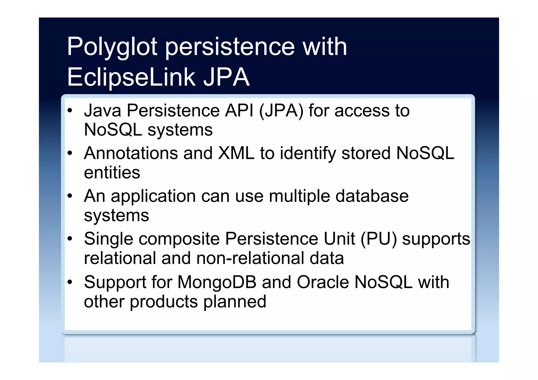 NoSQL injection attacks
•  Popular NoSQL
products will attract
more interest and
scrutiny
•  Features of some
programming
languages, e.g. PHP
•  Server-Side
JavaScript (SSJS)
 