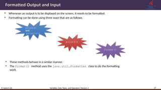 Learning Java 2 - Variables, Data Types and Operators | PPTX