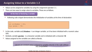 Learning Java 2 - Variables, Data Types and Operators | PPTX