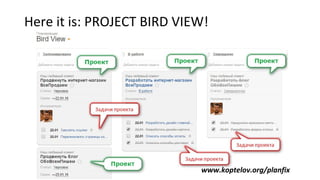 Here it is: PROJECT BIRD VIEW!
www.koptelov.org/planfix
 