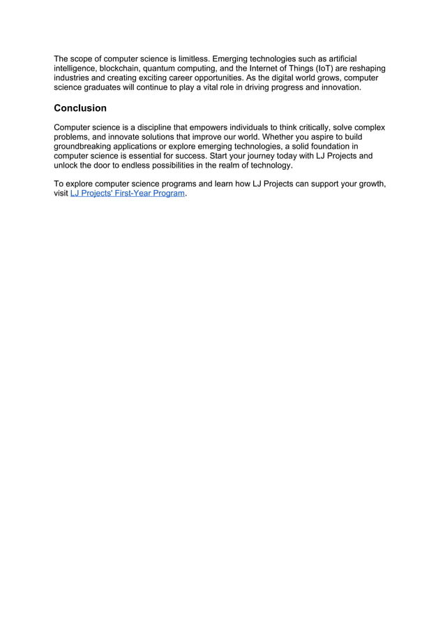 The Fascinating World of Computer Science | PDF