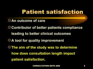 Impact of waiting time on patient satisfaction | PPT