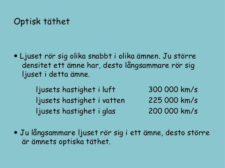 Vilken hastighet har ljus i vakuum Vilken hastighet har ljus i vakuum