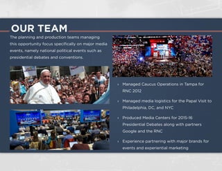 SCHEDULE – TUESDAY
Rick Springfield
Super Diamond
BEADS &
BBQ NIGHT
A Tribute to the House
Republican Whip Team