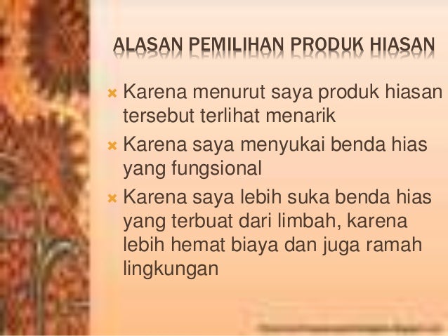 Lk 2 Apresiasi Keunikan Produk Hiasan