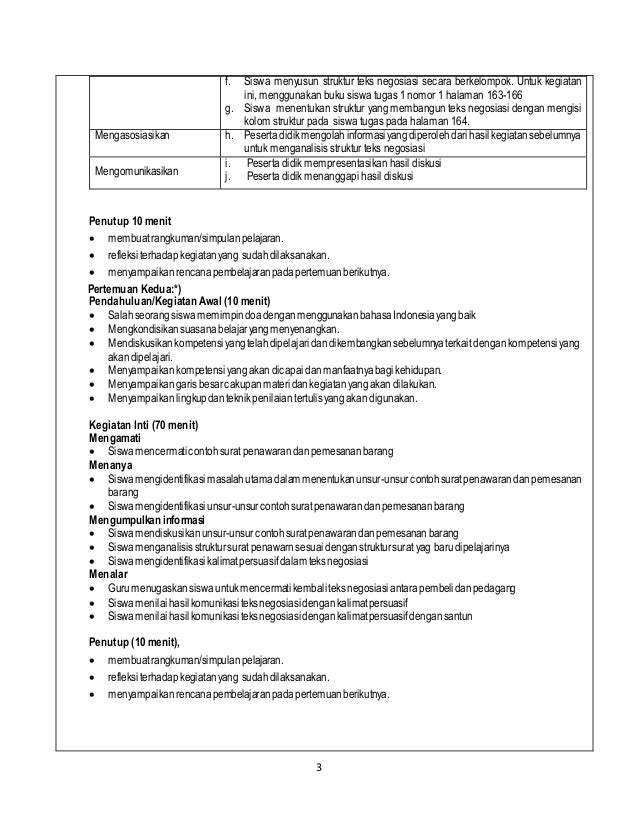 Contoh RPP Bahasa Indonesia K13