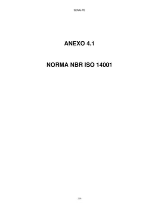 SENAI-PE
114
ANEXO 4.1
NORMA NBR ISO 14001
 