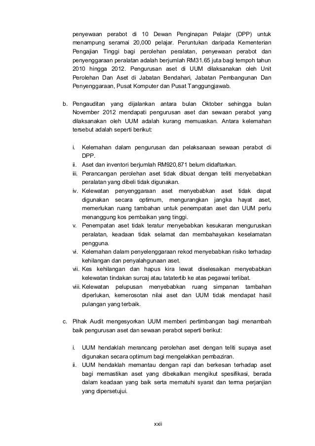 Laporan Ketua Audit Negara 2012 Siri 1 Badan Berkanun Persekutuan