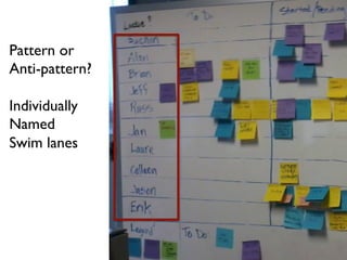 Pattern or
Anti-pattern?

Individually
Named
Swim lanes
 