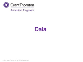 © 2012 Grant Thornton UK LLP. All rights reserved.
Data
 