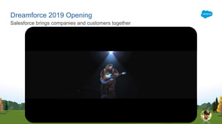 Salesforce brings companies and customers together
Dreamforce 2019 Opening
 