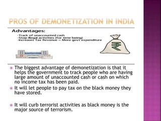 Demonetization in India - Pros and Cons | PPTX