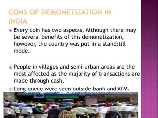 Demonetization in India - Pros and Cons | PPTX